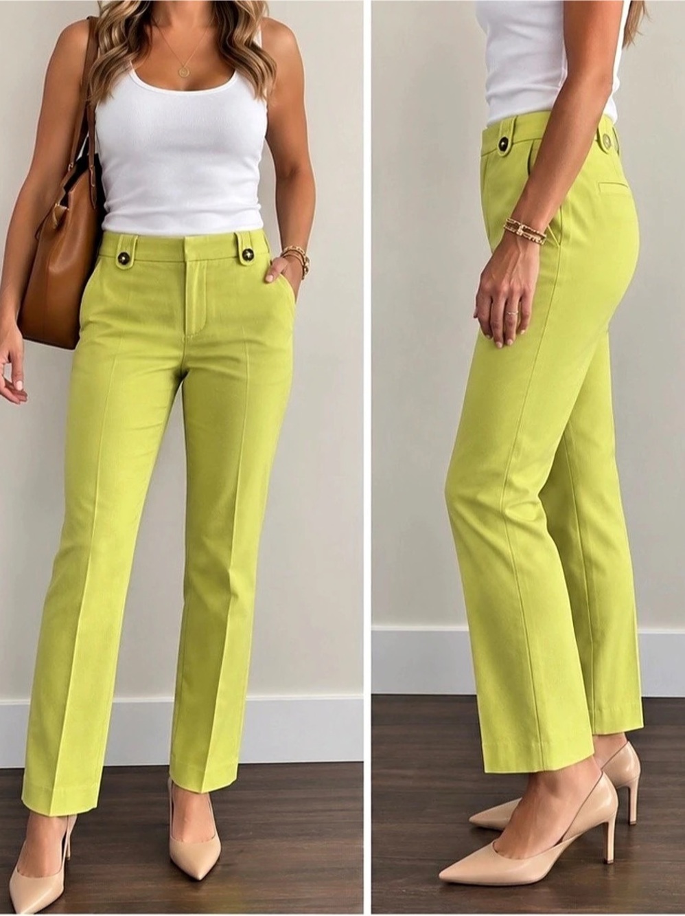 Banana Republic Martin Fit Ankle Pants yellow Size 10